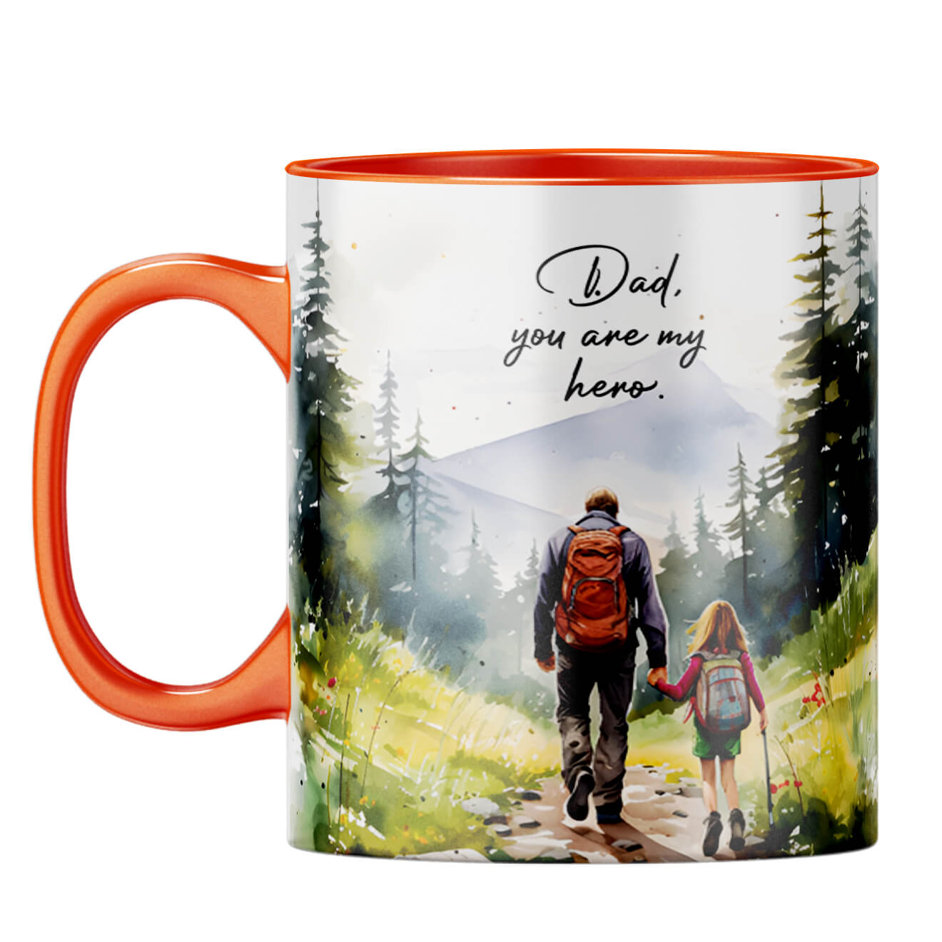 Dad You Are My Hero Coffee Mug Orange