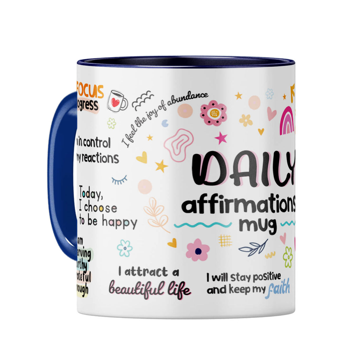 Daily Affirmation Coffee Mug Dark Blue