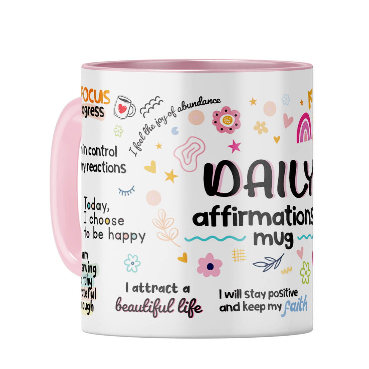 Daily Affirmation Coffee Mug Pink