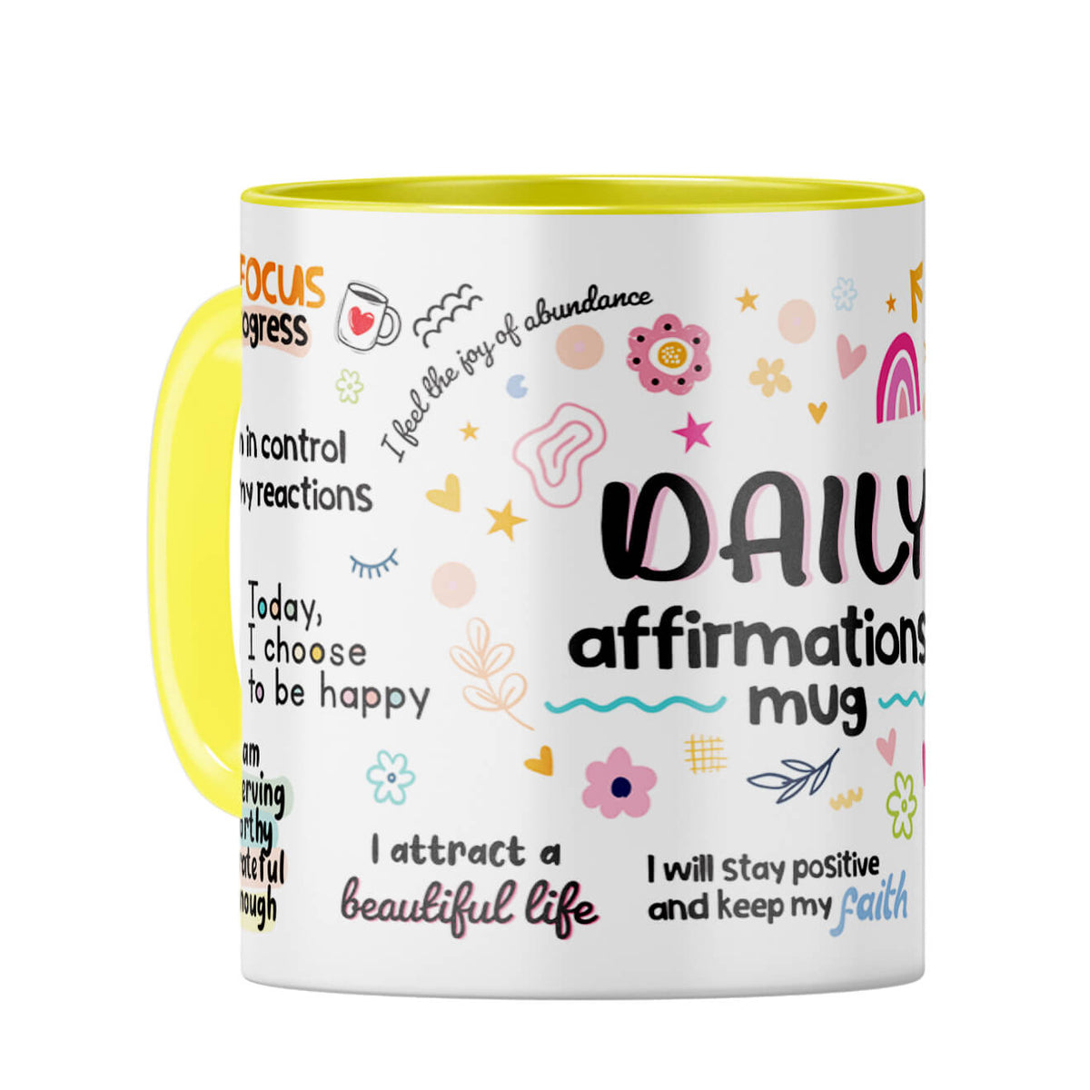 Daily Affirmation Coffee Mug Yellow