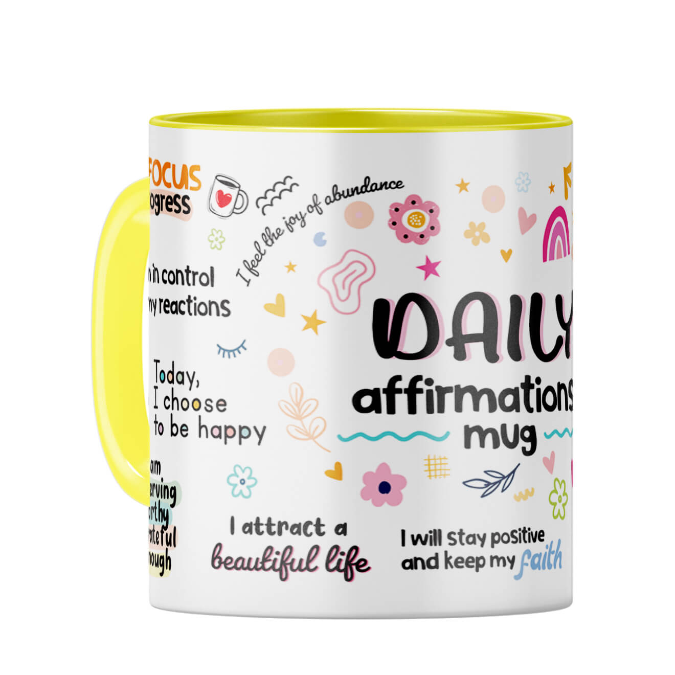 Daily Affirmation Coffee Mug Yellow