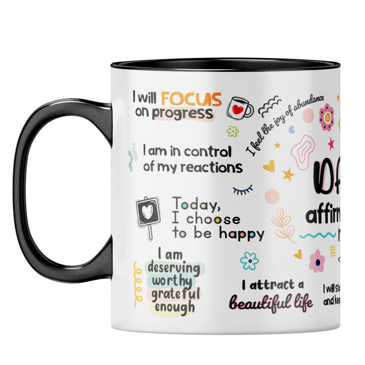 Daily Affirmation Coffee MugF-Black
