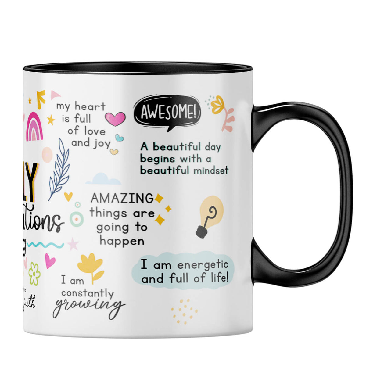 Daily Affirmations Coffee MugB-Black