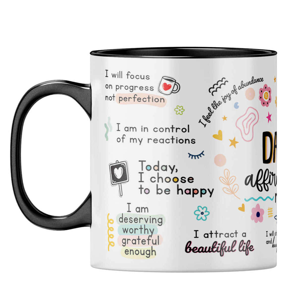 Daily Affirmations Coffee MugF-Black