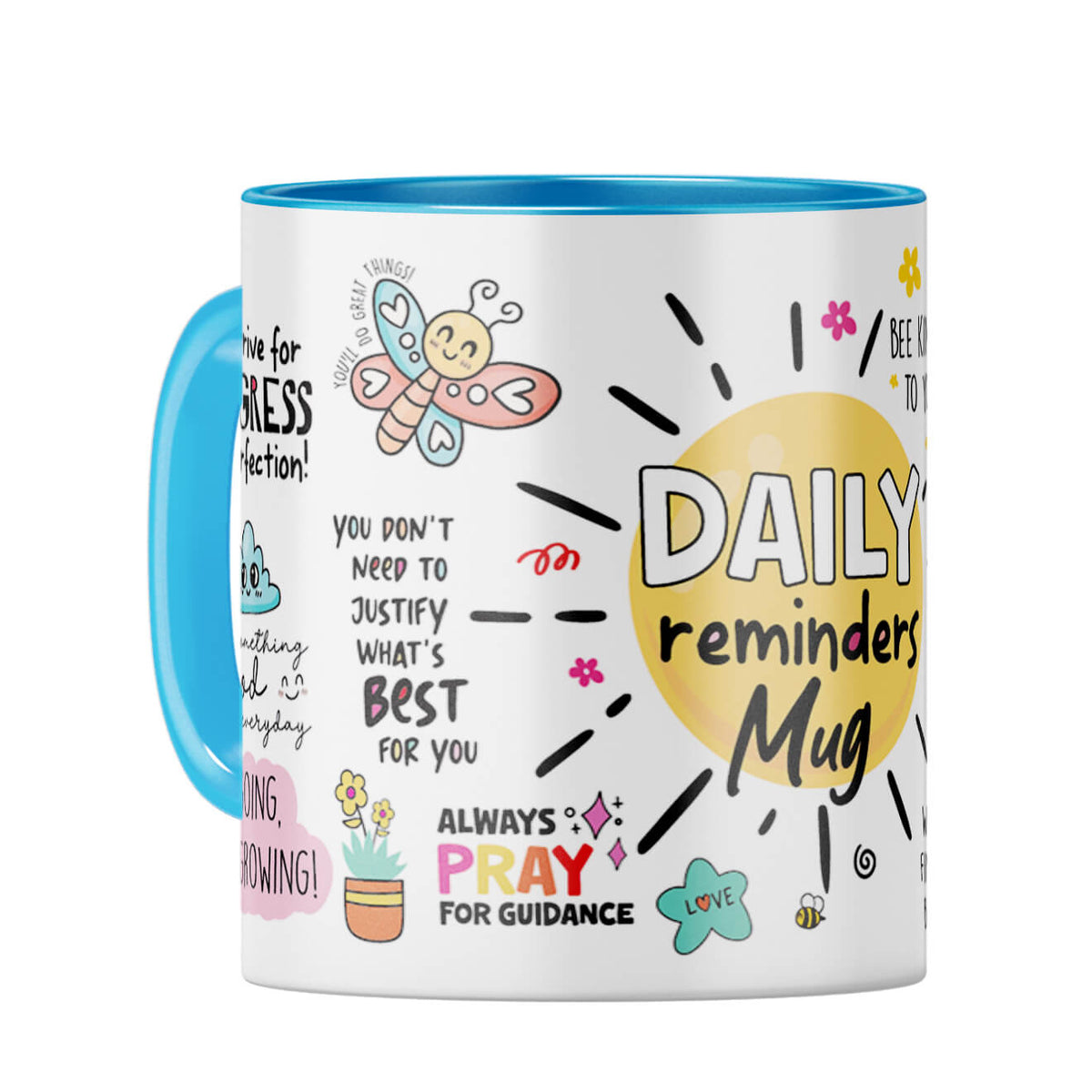 Daily Reminders Coffee Mug Light Blue