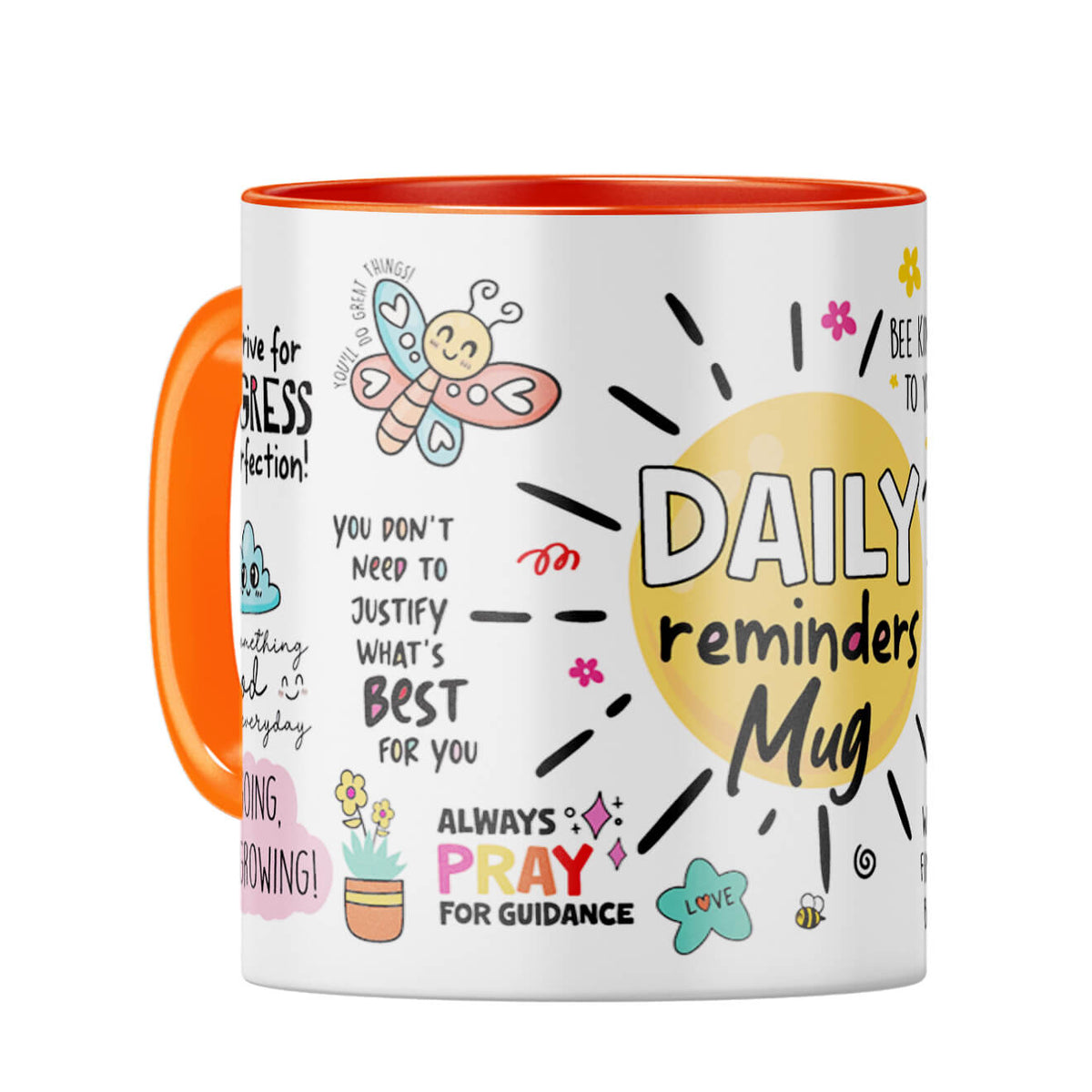 Daily Reminders Coffee Mug Orange