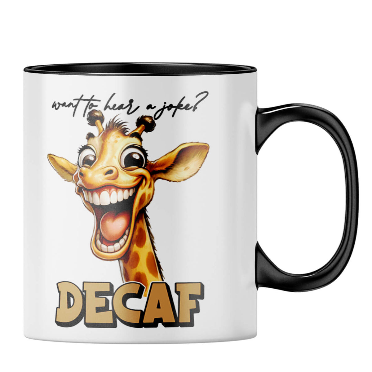 Decaf is Joke Coffee MugB-Black