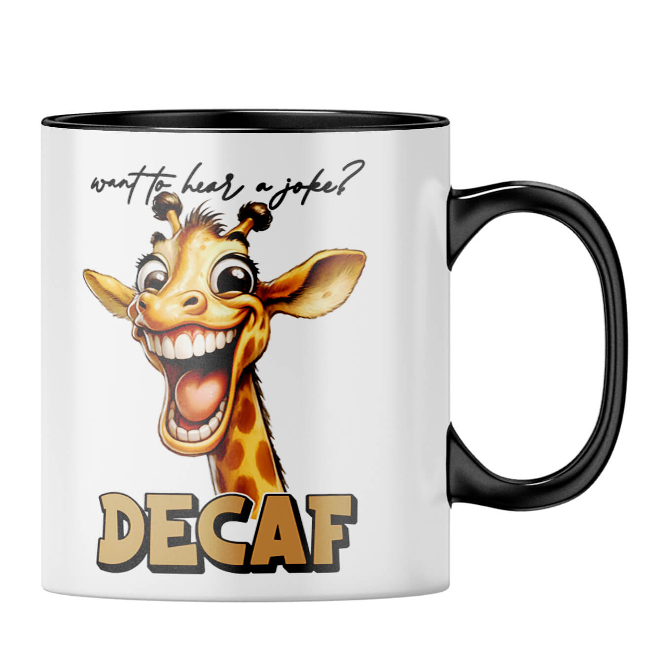 Decaf is Joke Coffee MugB-Black