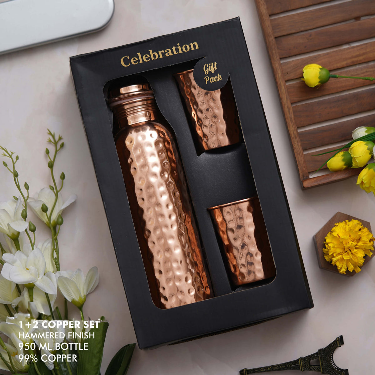 Deluxe Hammered Copper Gift Set - Elevate Your Gifting Experience