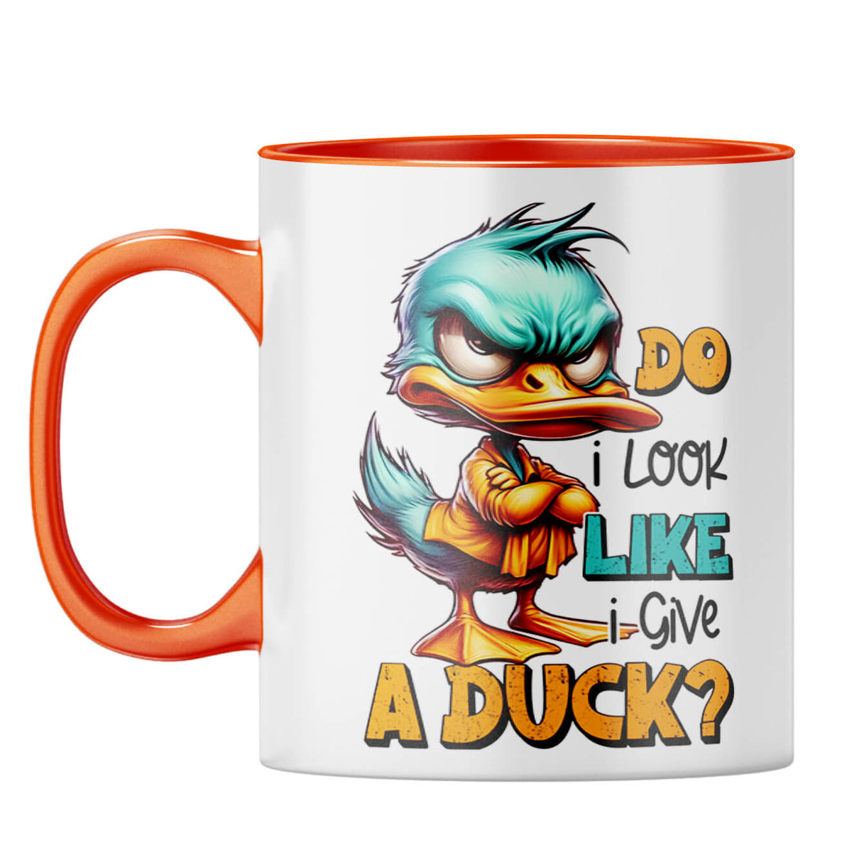 Do I Give A Duck Coffee Mug Orange