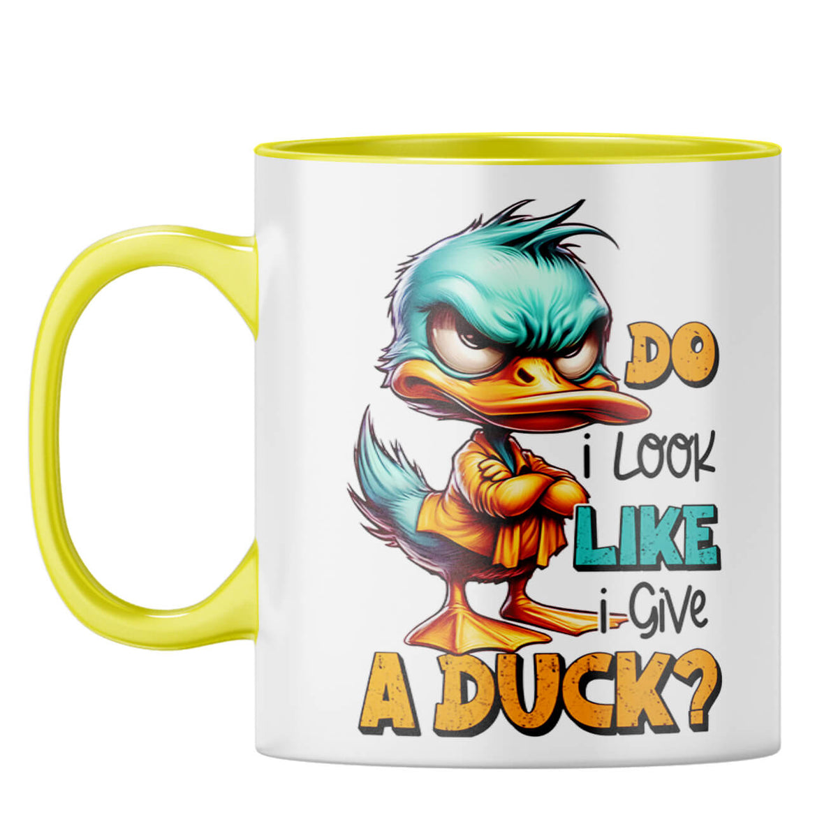 Do I Give A Duck Coffee Mug Yellow