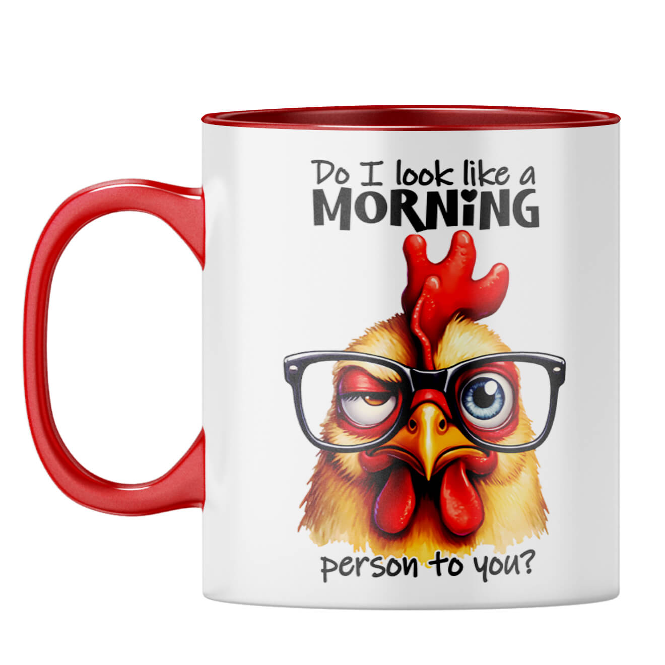 Do I Look Like Morning Person Coffee Mug Red