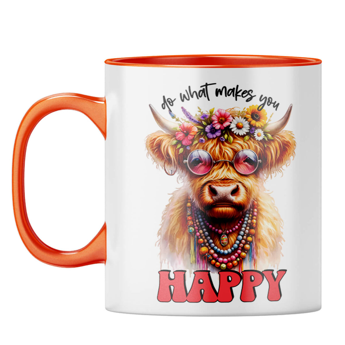 Do What Makes You Happy Coffee Mug Orange