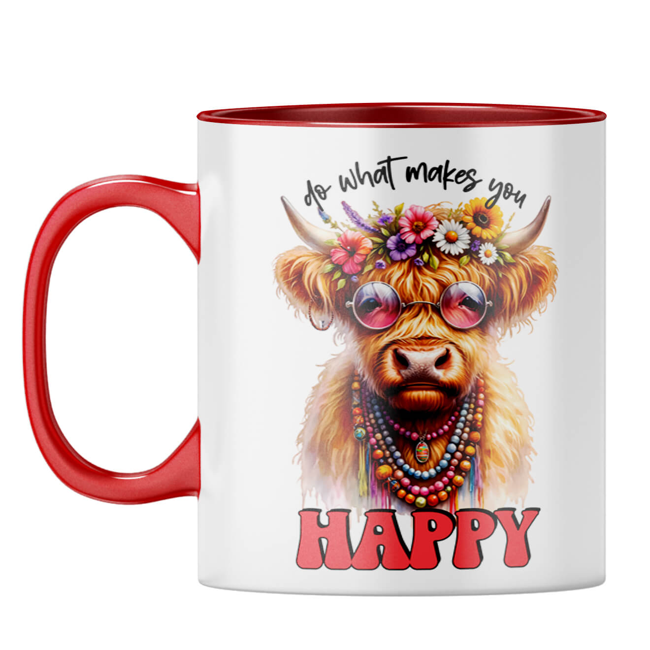 Do What Makes You Happy Coffee Mug Red