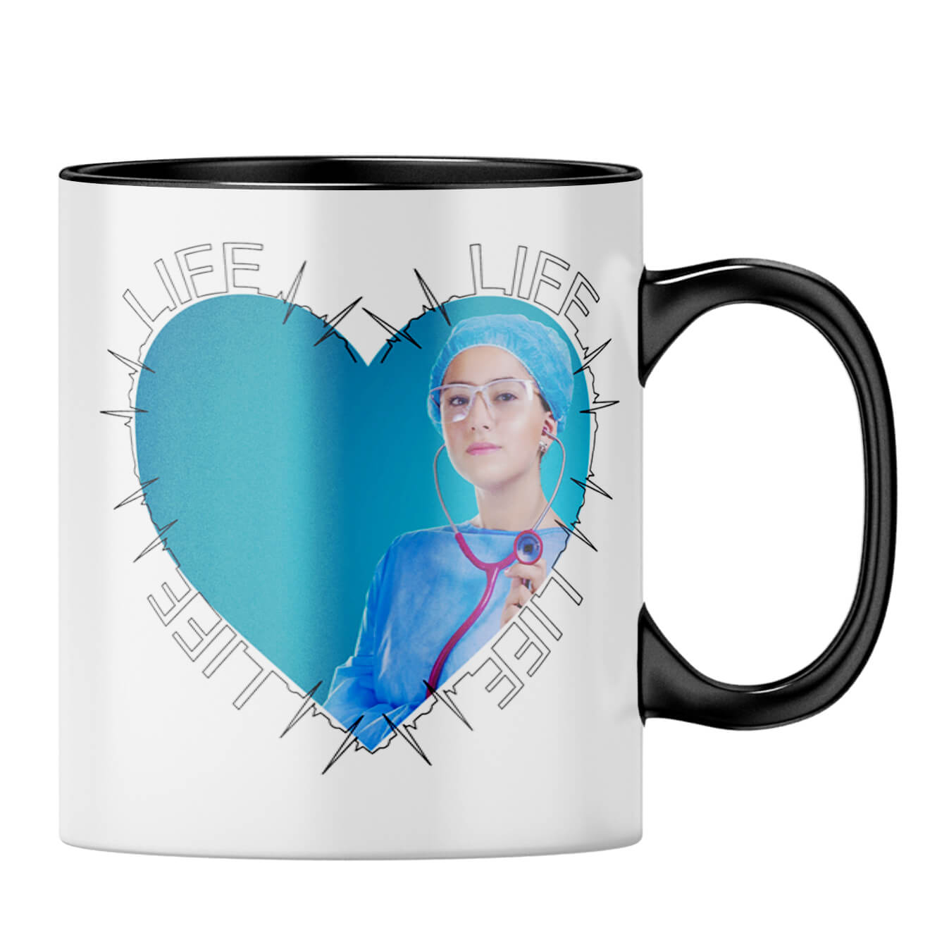 Doctor Gift Photo Coffee MugB-Black