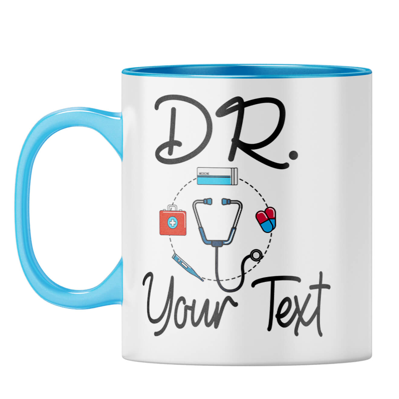 Doctor Gift Photo Coffee Mug Light Blue