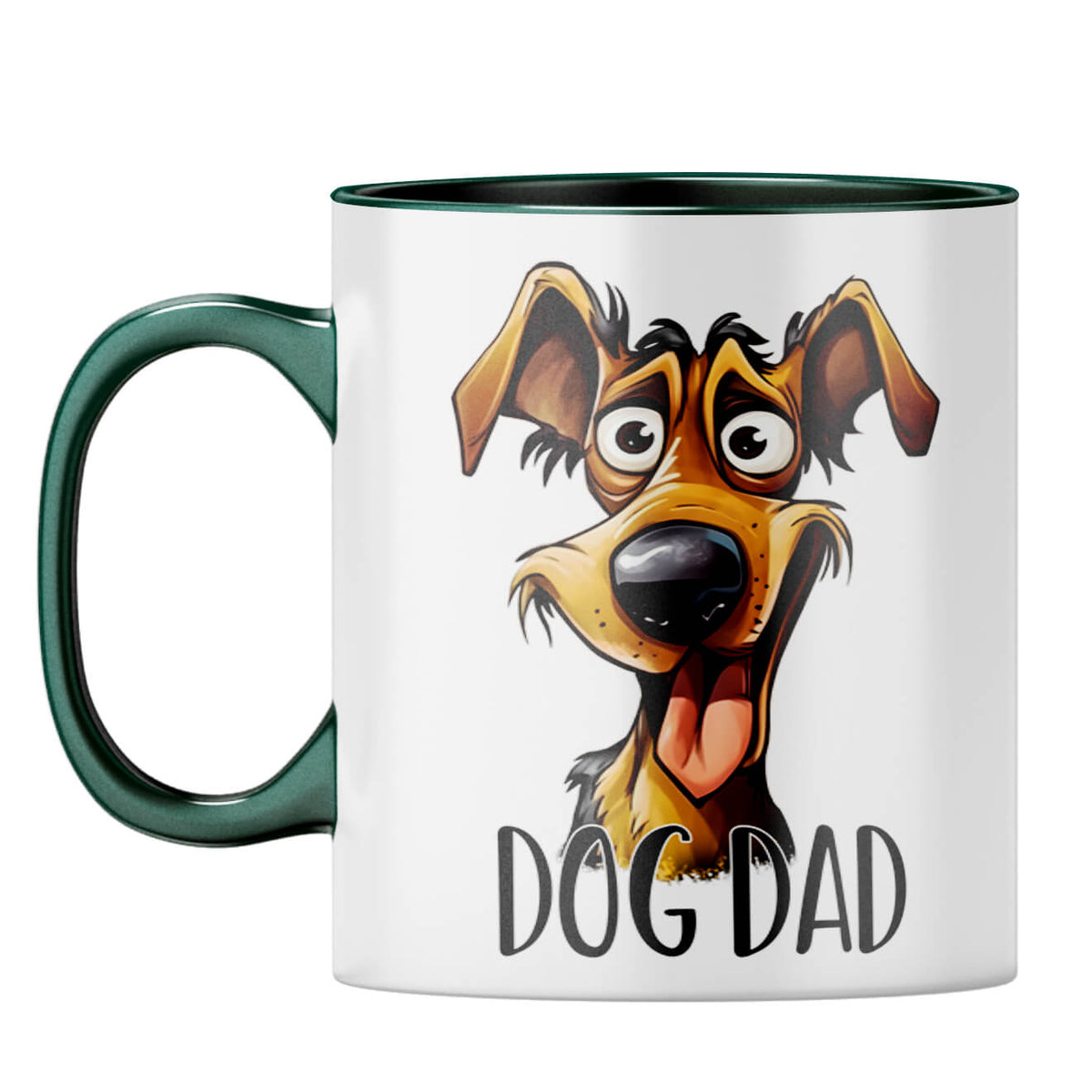 Dog Dad Coffee Mug Dark Green