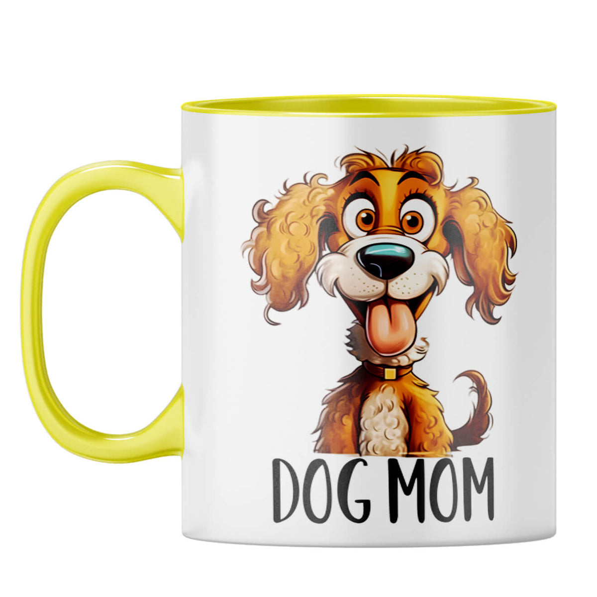 Dog Mom Coffee Mug Yellow
