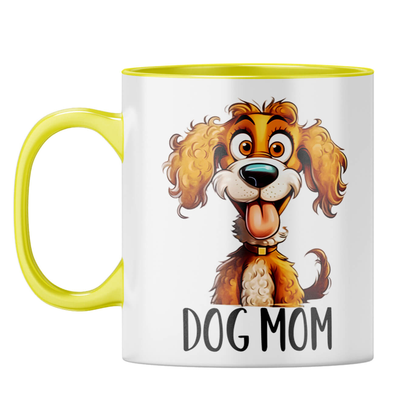 Dog Mom Coffee Mug Yellow