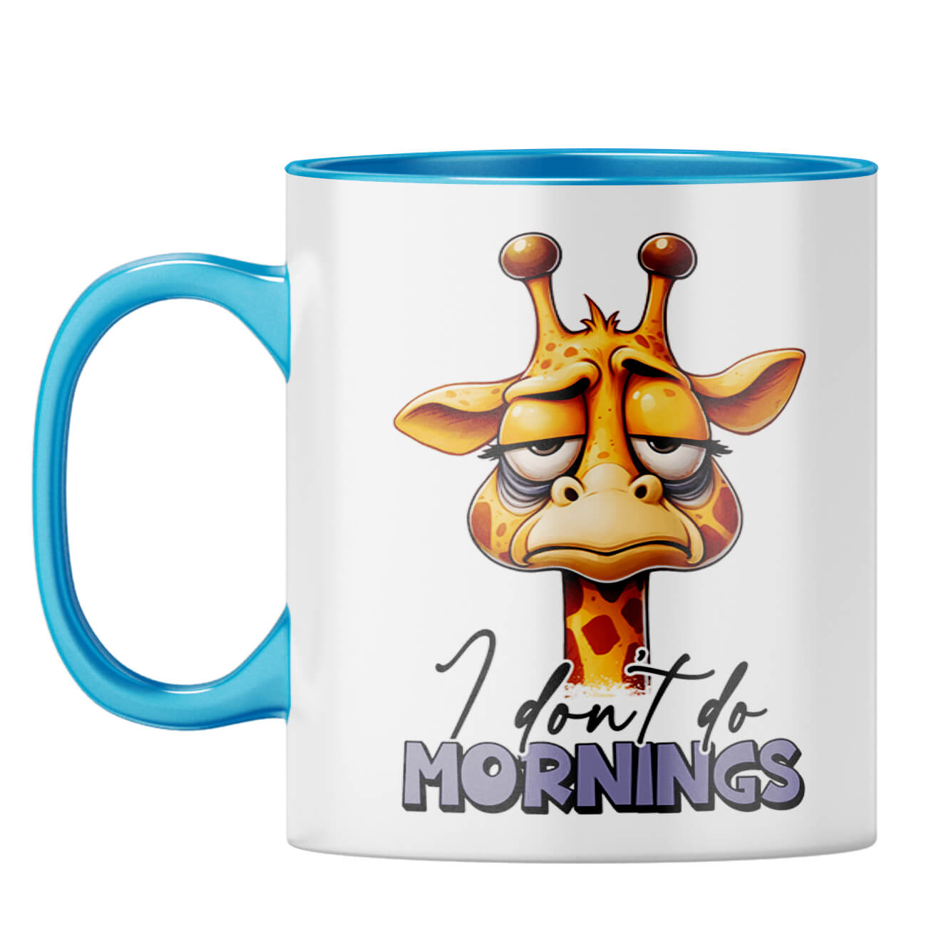 Dont Do Mornings Coffee Mug Light Blue