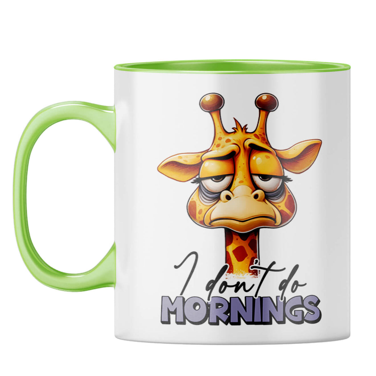 Dont Do Mornings Coffee Mug Light Green