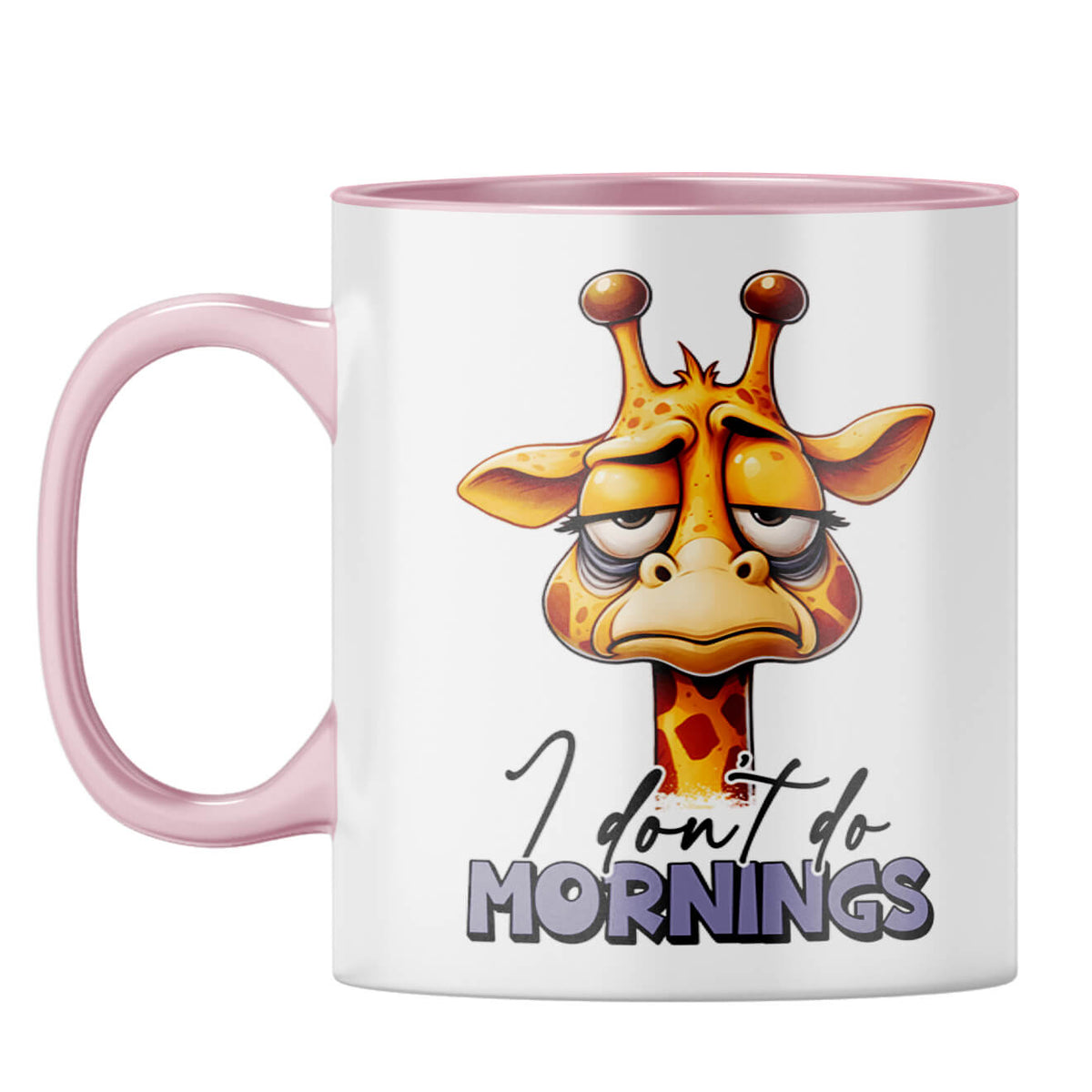 Dont Do Mornings Coffee Mug Pink