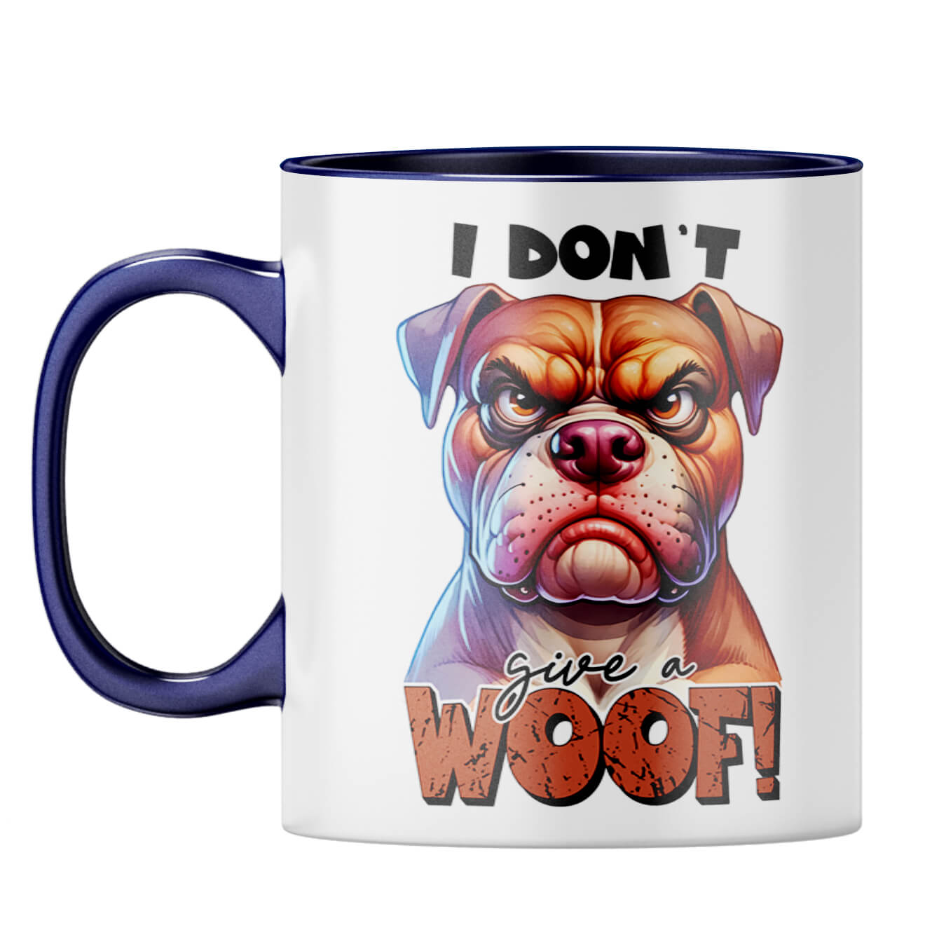 Dont Give A Woof Coffee Mug Dark Blue