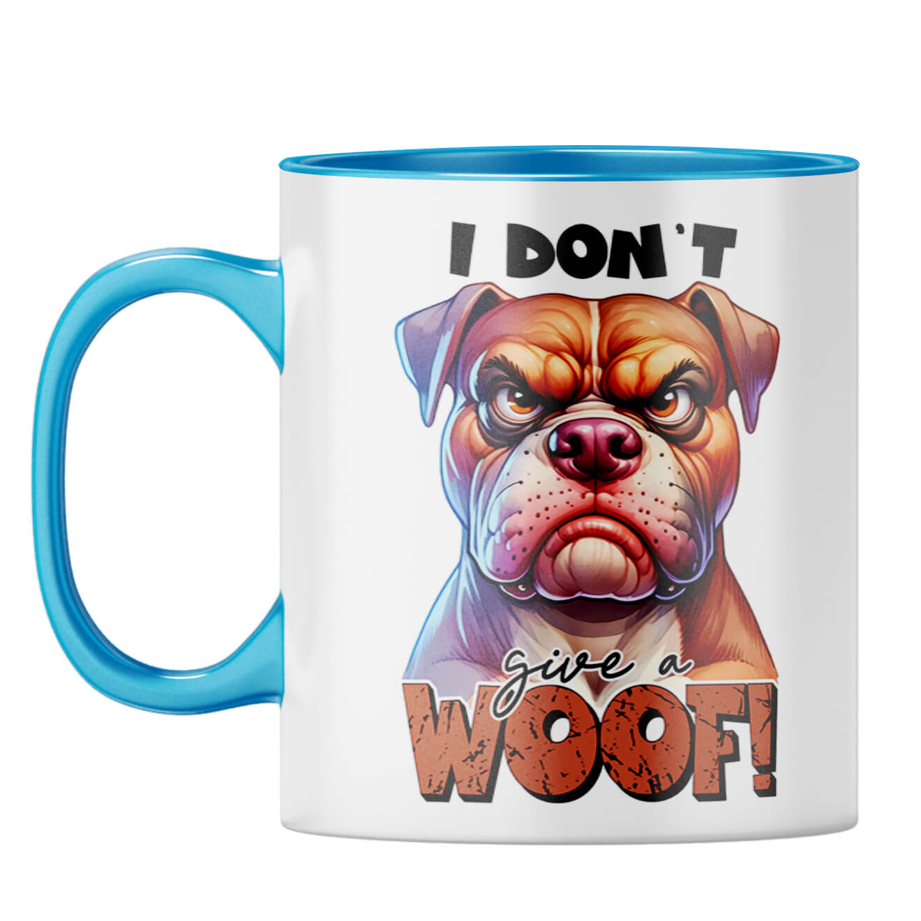 Dont Give A Woof Coffee Mug Light Blue