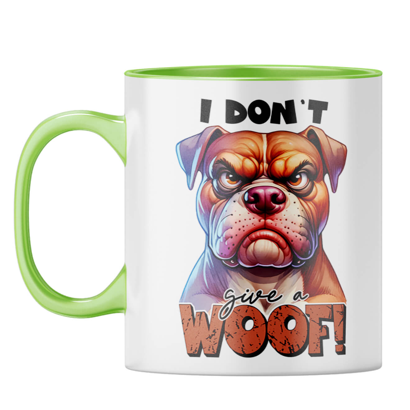 Dont Give A Woof Coffee Mug Light Green