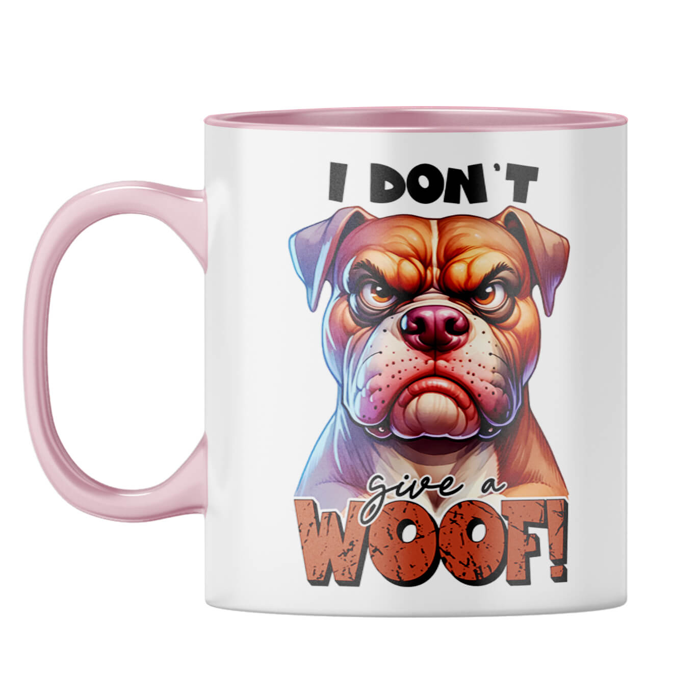 Dont Give A Woof Coffee Mug Pink