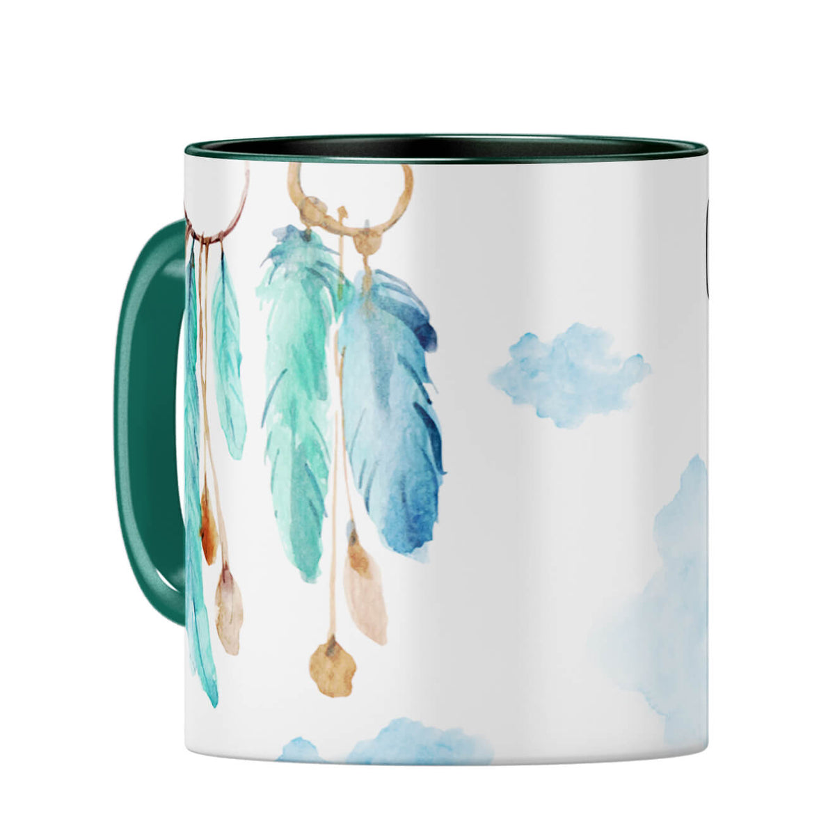 Dream Catcher Gift Mug Coffee Mug Dark Green