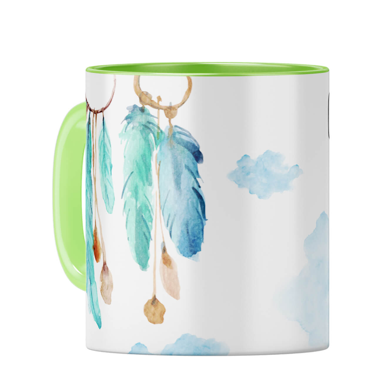 Dream Catcher Gift Mug Coffee Mug Light Green
