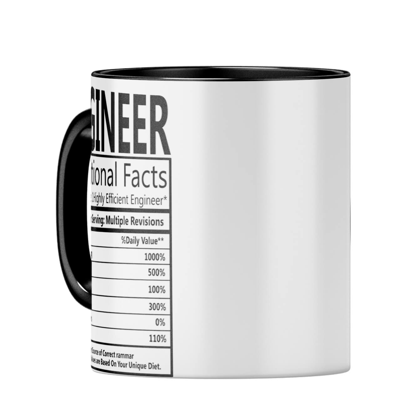 Engineer Nutritional Fact Coffee Mug