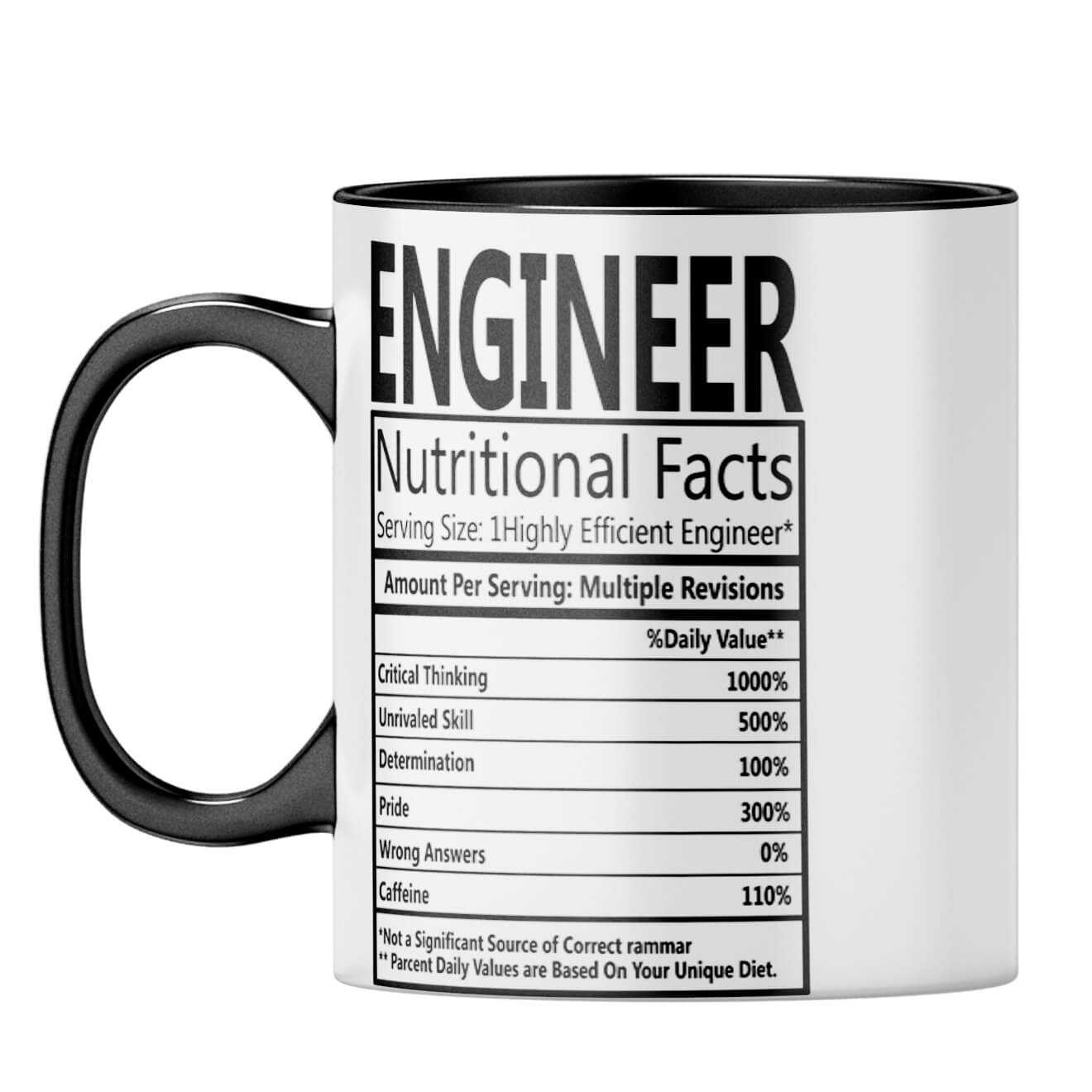 Engineer Nutritional Fact Coffee Mug