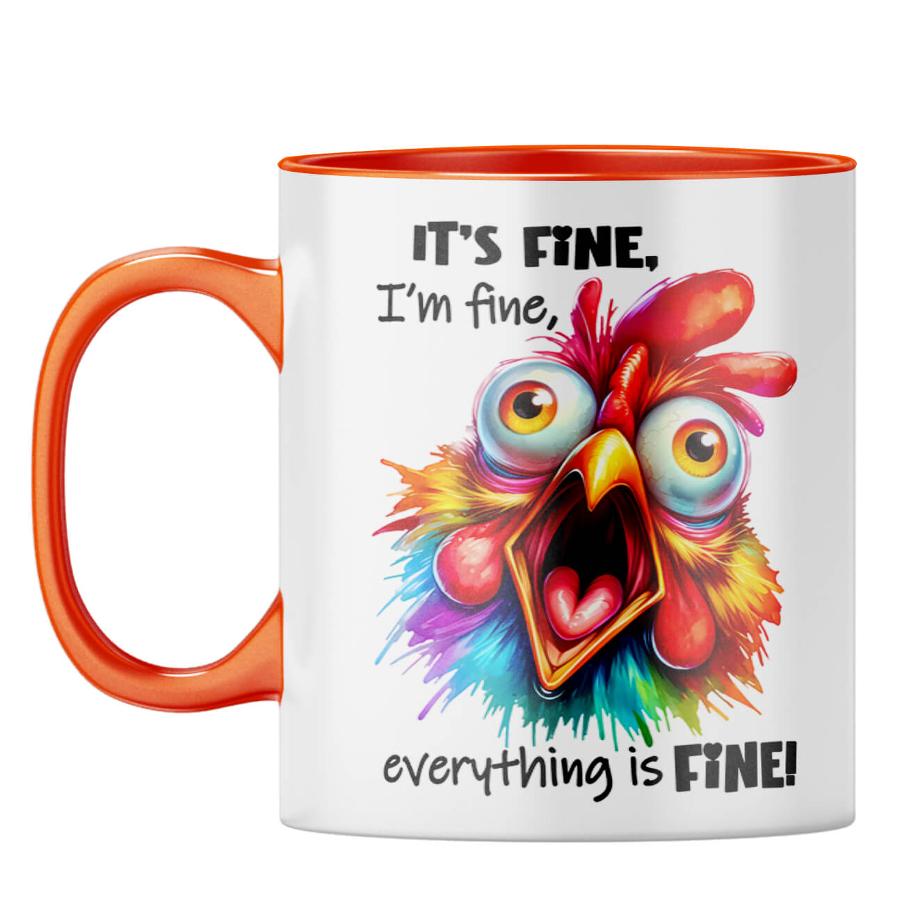 Everything is Fine Coffee Mug Orange