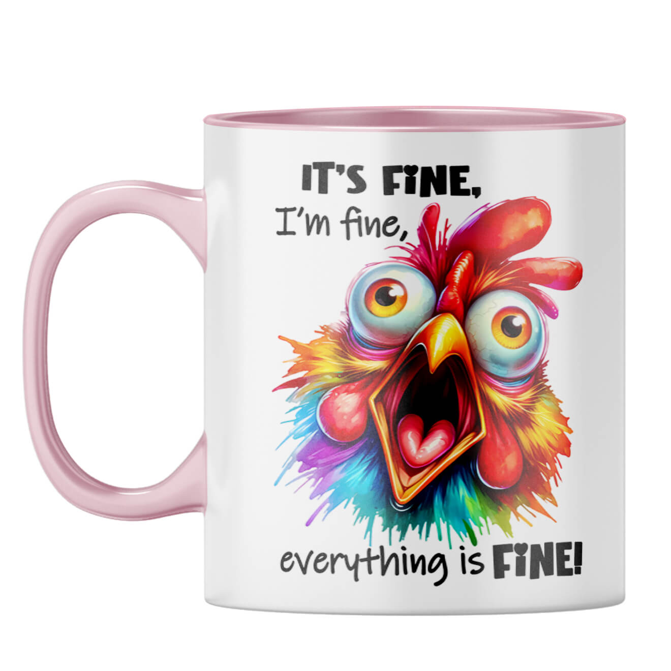 Everything is Fine Coffee Mug Pink