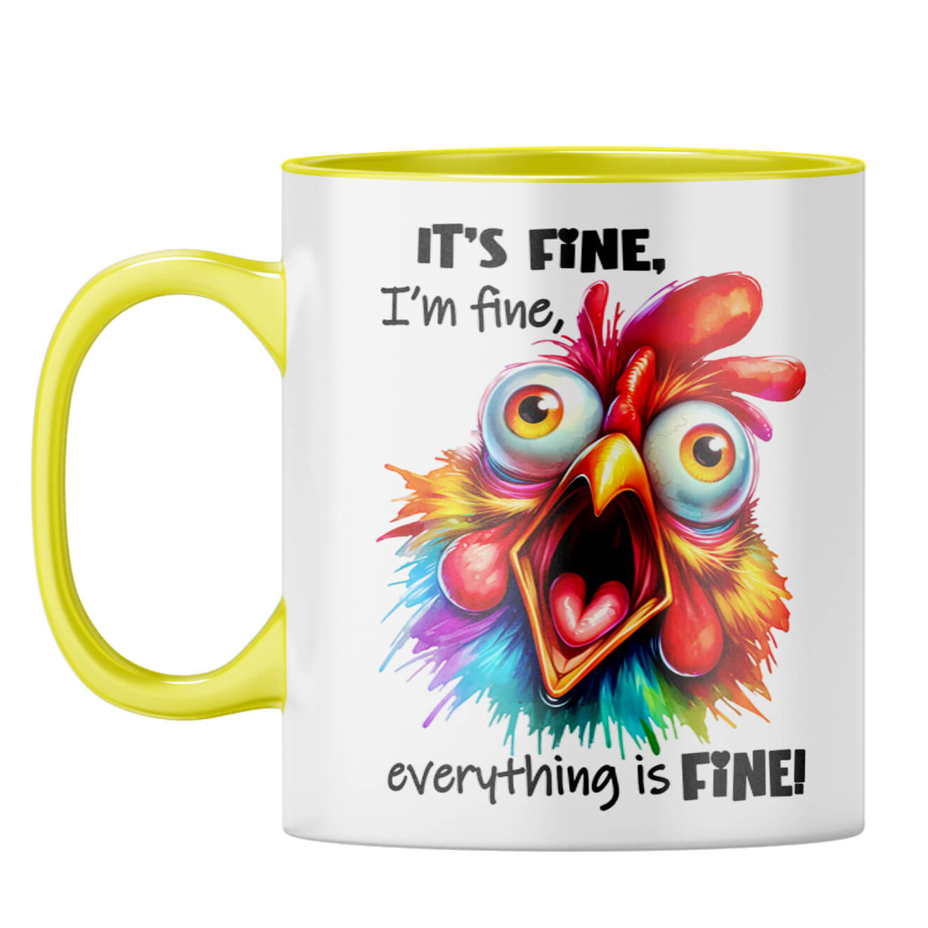 Everything is Fine Coffee Mug Yellow