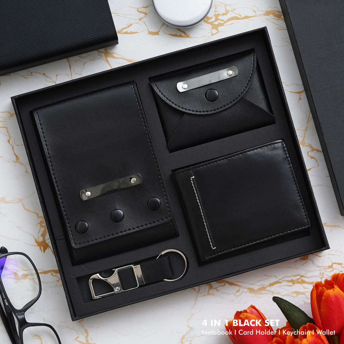Executive Notepad Wallet Gift Set - Vegan Leather