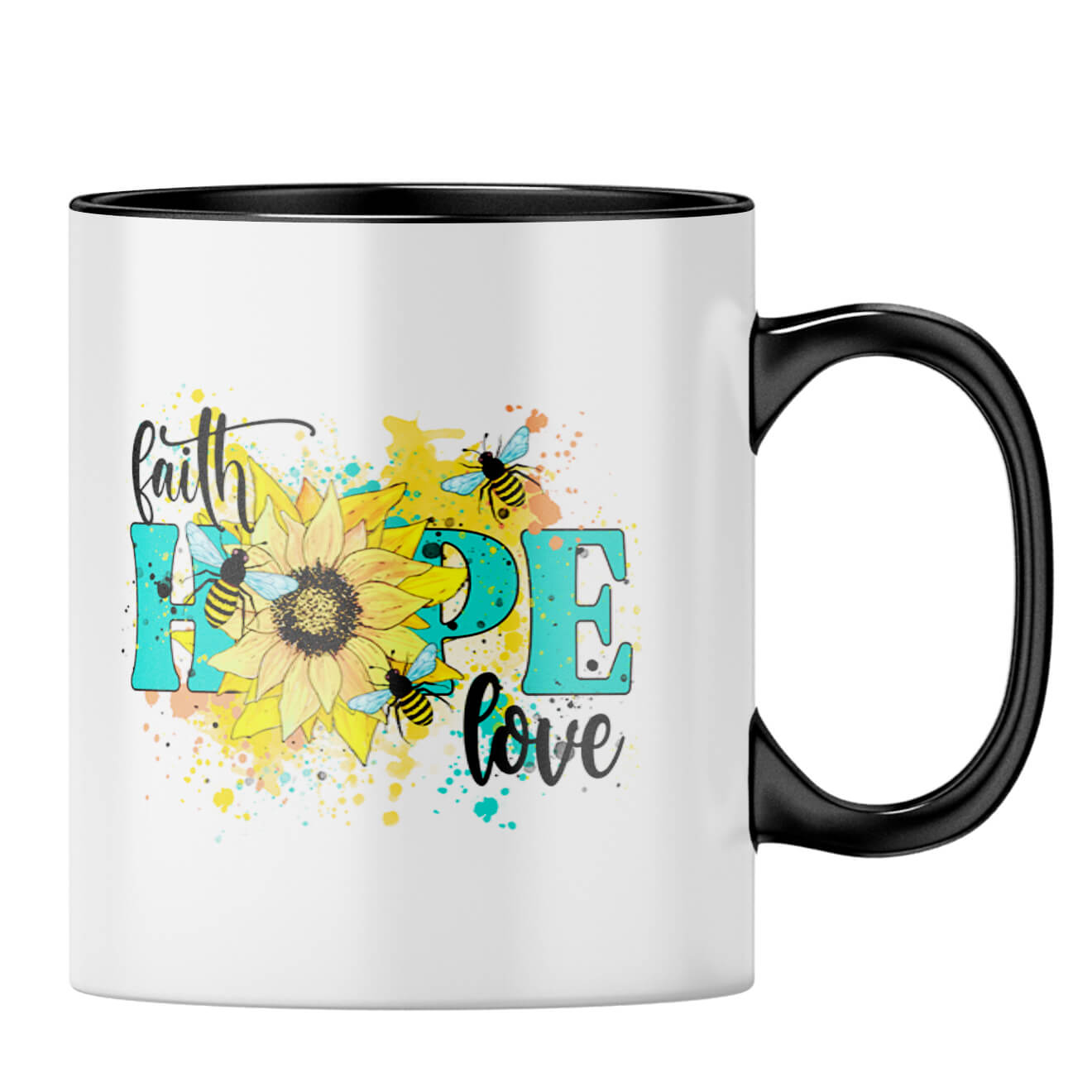 Faith Hope Love Coffee MugB-Black