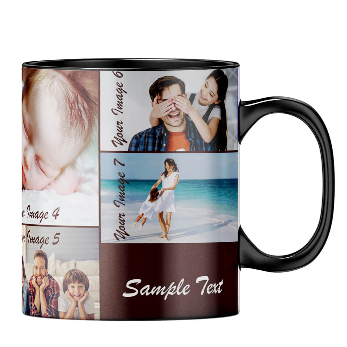 Family Collage Coffee MugB-Black