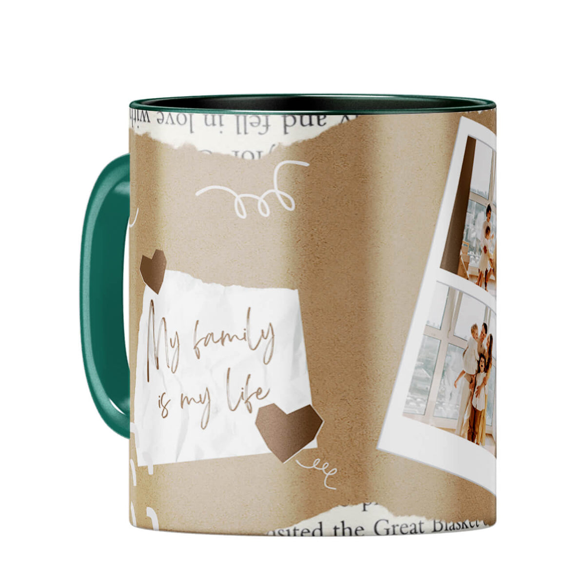 Family Is Life Coffee Mug Dark Green