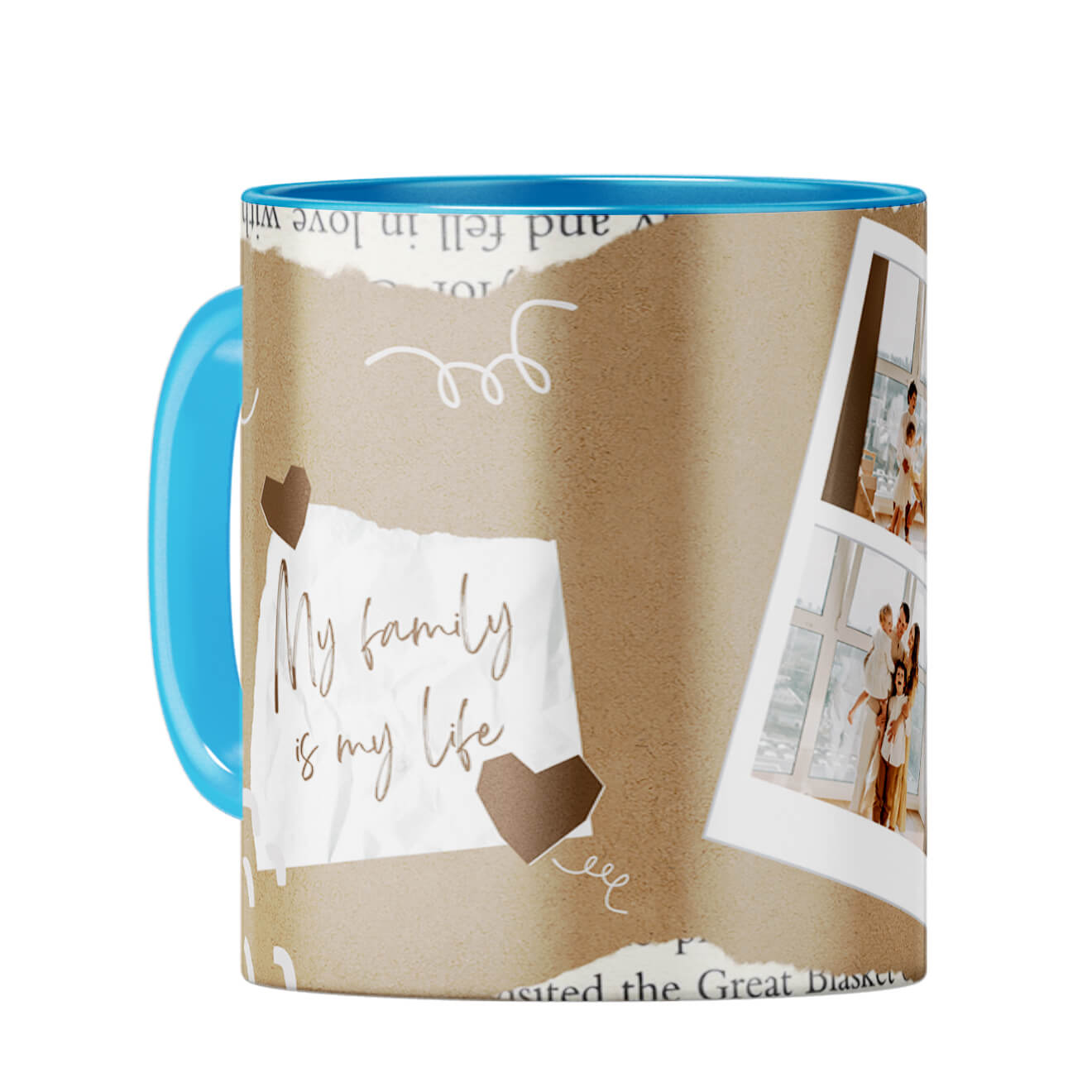 Family Is Life Coffee Mug Light Blue