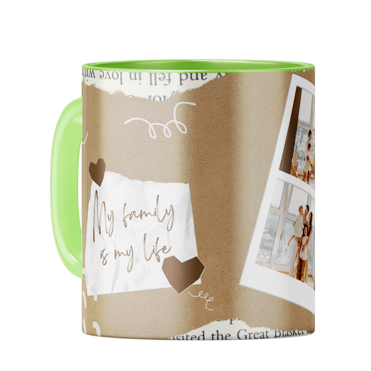 Family Is Life Coffee Mug Light Green