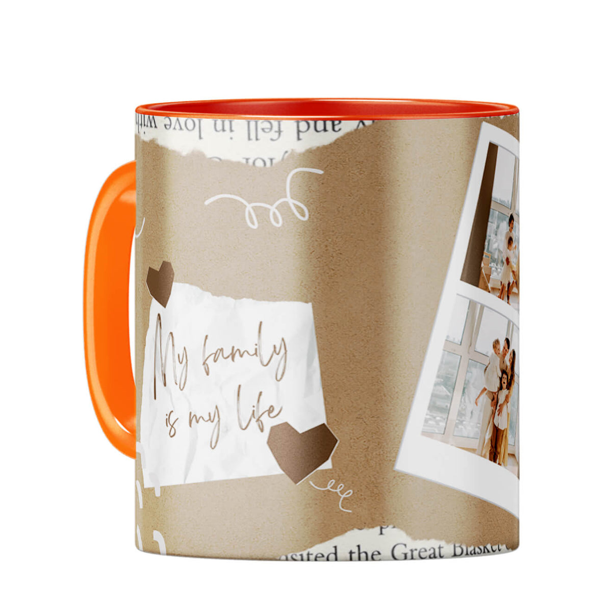 Family Is Life Coffee Mug Orange