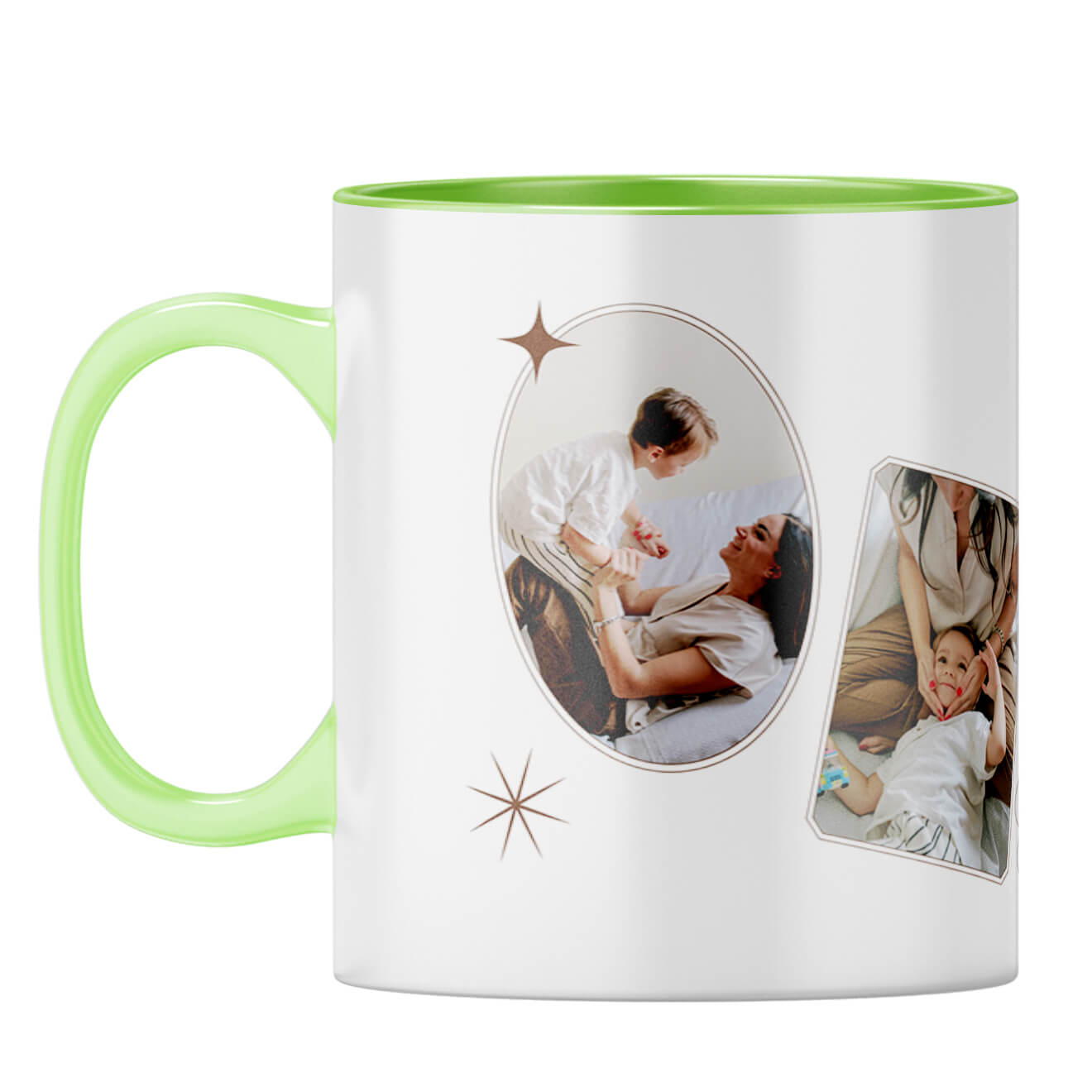 Family Photos Coffee Mug Light Green