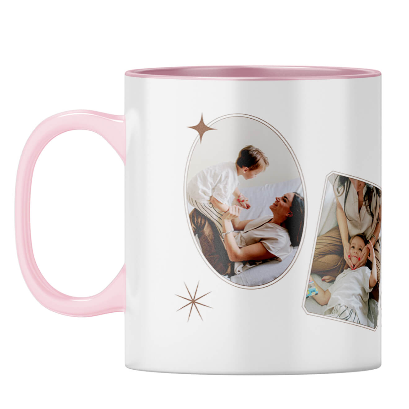 Family Photos Coffee Mug Pink