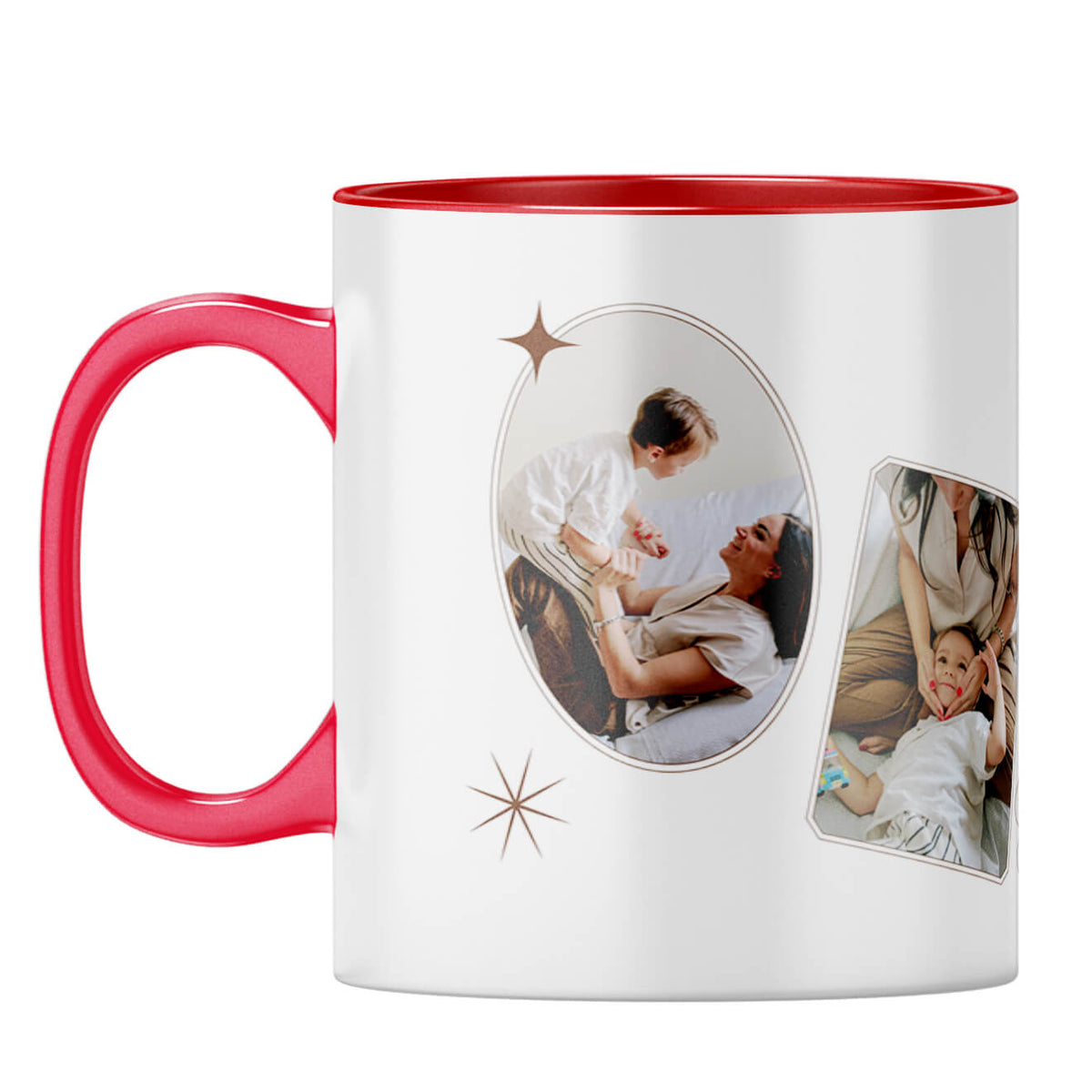 Family Photos Coffee Mug Red