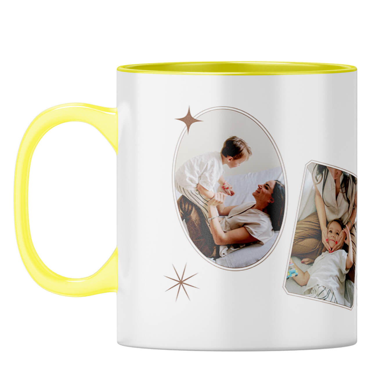 Family Photos Coffee Mug Yellow