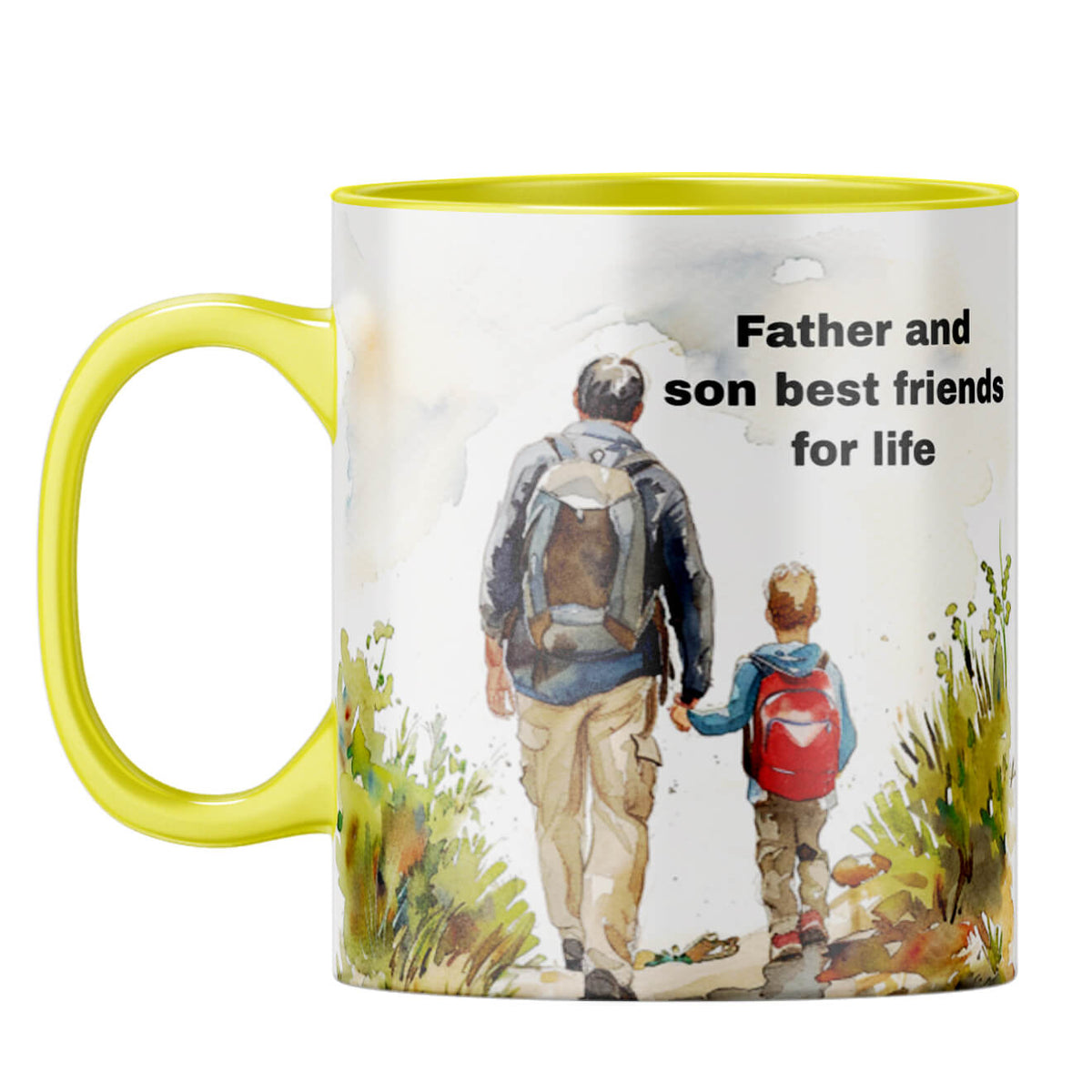 Father and Son Best Friends Coffee Mug Yellow