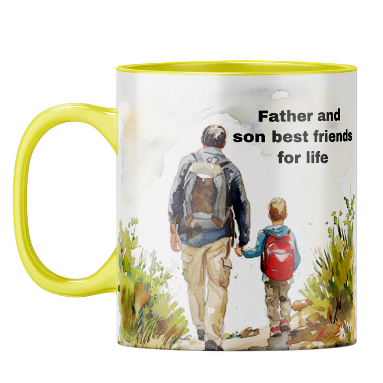 Father and Son Best Friends Coffee Mug Yellow